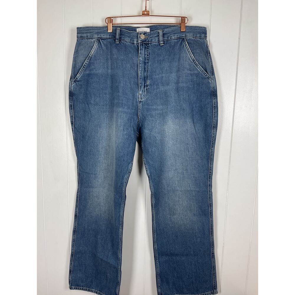 FRAME Demin Le Pixie‎ Jane NWT Mediam Wash Flat Front Trouser Jeans Size 34